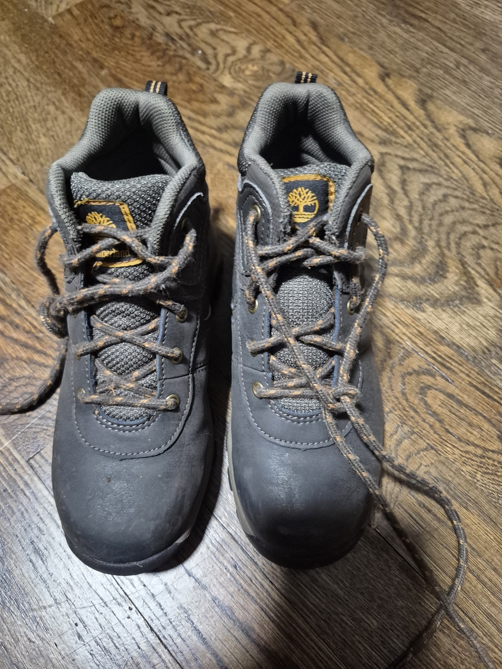 Timberland Kids Gray and Gold Outdoor Boots